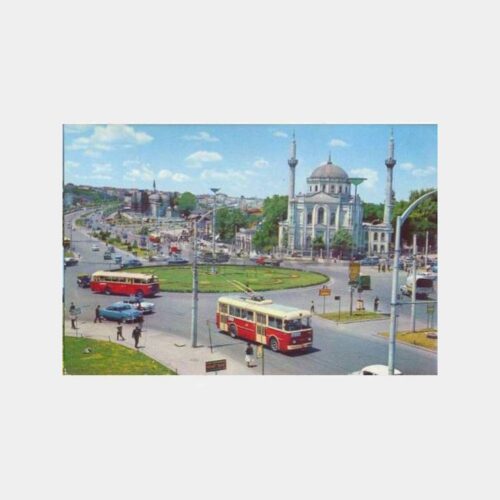 İstanbul Aksaray Meydanı Görünüş Kartpostal