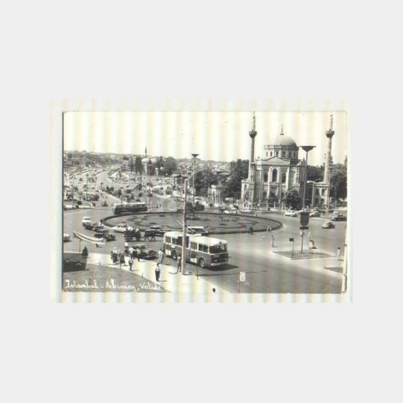 İstanbul Aksaray Meydanı Troleybüs Fotokart