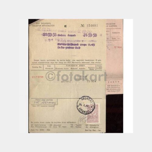 1961 İstanbul Aksaray Telefon Faturası