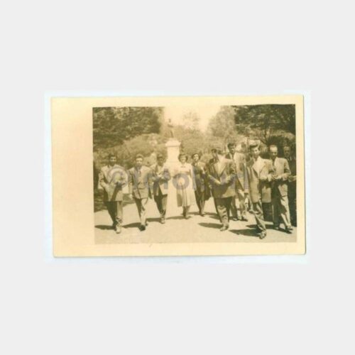 1953 Çorum Parkı Grup Görünüş Kartpostal