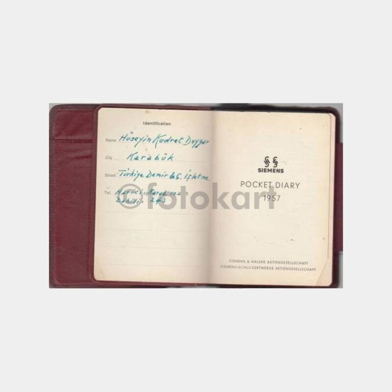 1957 Siemens Cep Ajandası-Defteri - Görsel 2