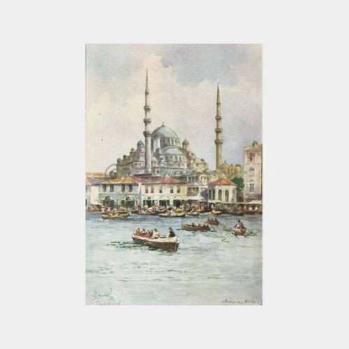 Osmanlı Eminönü Yeni Cami Reprodüksiyon Tebrik Kartı
