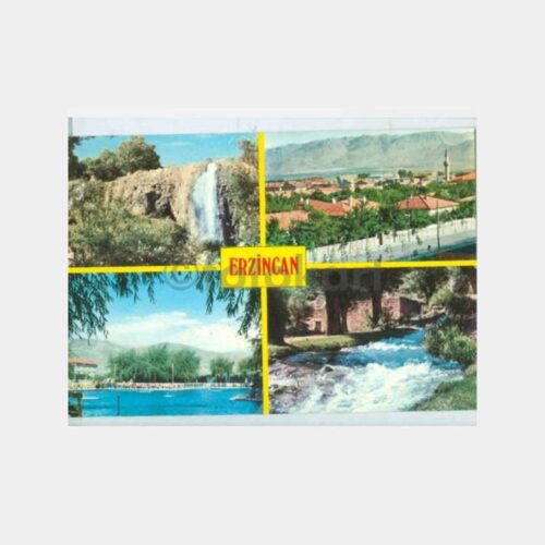 1970 Erzincan 4 Görünüş Kartpostal