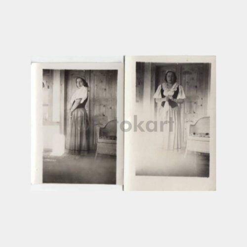 1938 Erzincan Ev Yaşamı-Kadın 2 Adet Fotoğraf