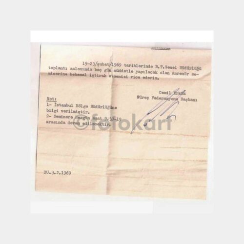 1989 Güreş Federasyonu Cemil Erkök Yazısı