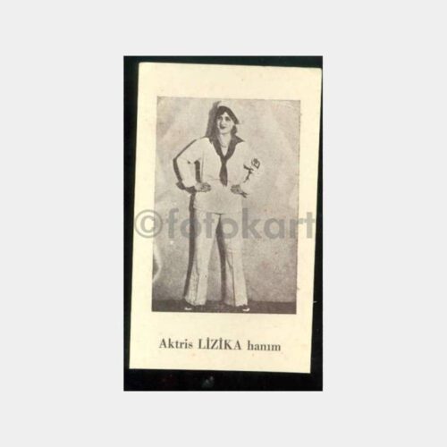 1929 İstanbul - Aktris Lizika Hanım Karton Kart