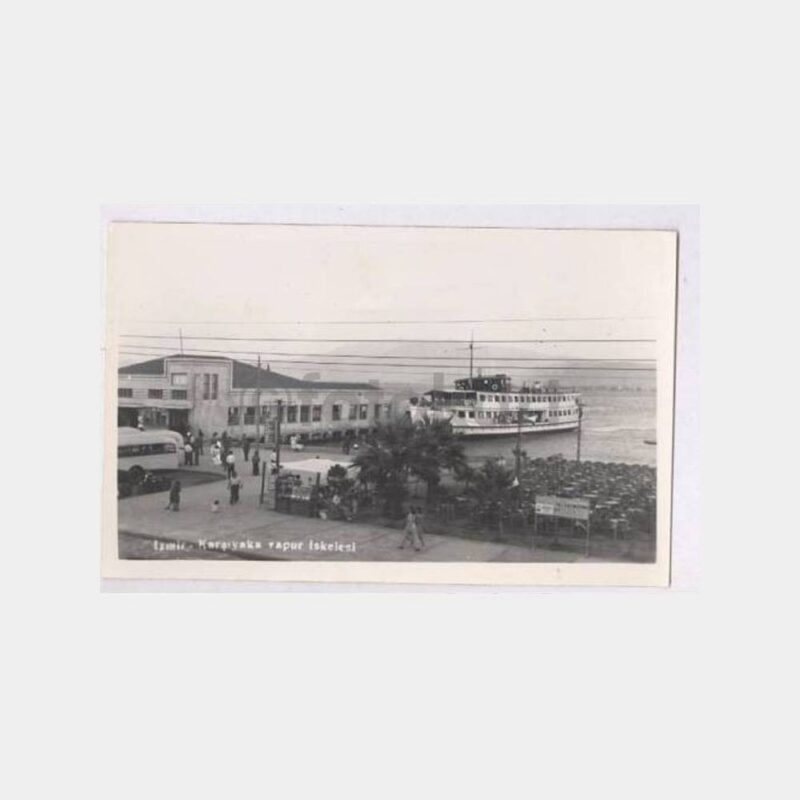 1940 İzmir Karşıyaka Vapur İskelesi Fotokart