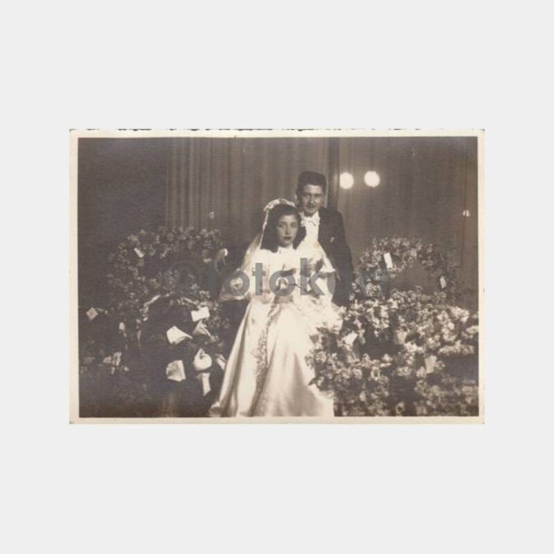 1945 İzmir -Foto Jurnal- Gelin Damat Konulu 3 Adet Fotoğraf