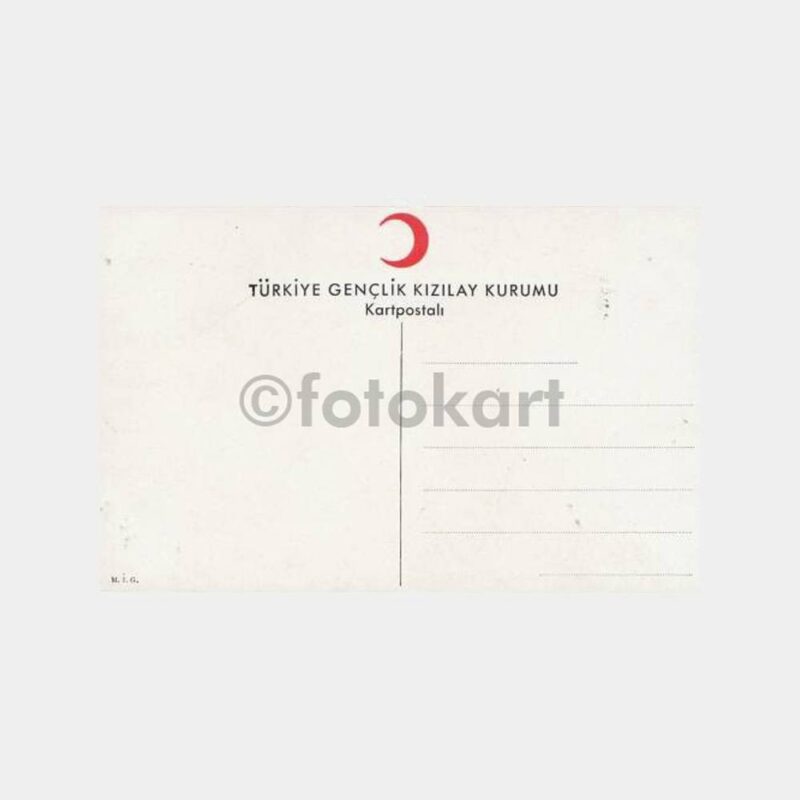 1940 Türkiye Gençlik Kızılay Kurumu Kartpostal - Görsel 2
