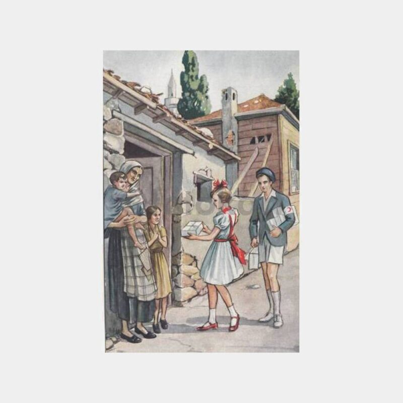 1940 Türkiye Gençlik Kızılay Kurumu Kartpostal