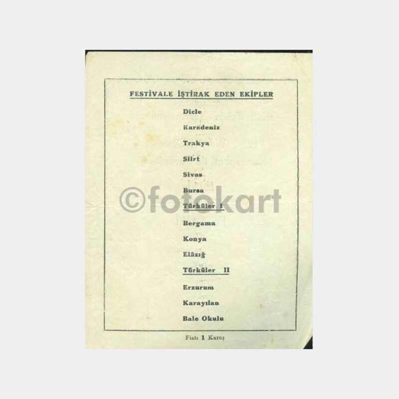 1950 Way Konseri Milli Oyun Festivali Programı - Görsel 2