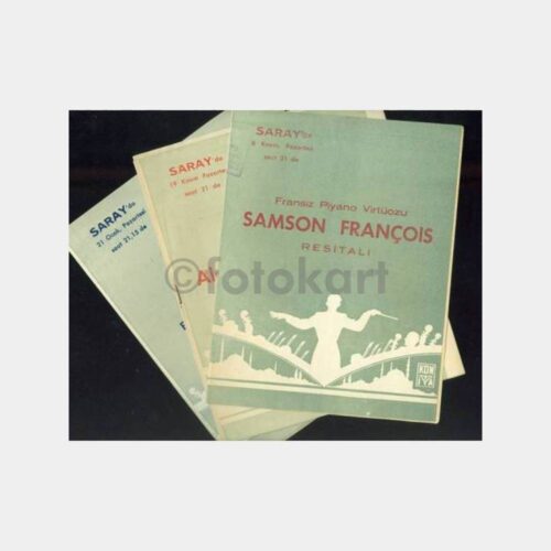 1951 Piyano Konser Programı 3 Adet - Reklamlı Oto