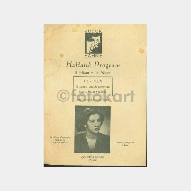 1956 Küçük Sahne Konser Programı
