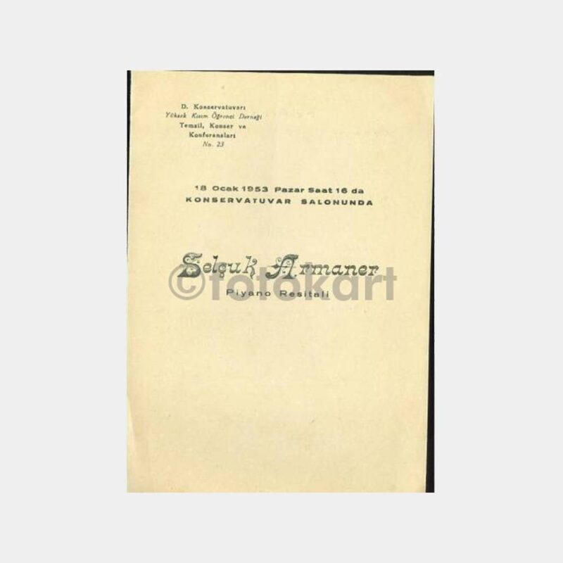 1953 Devlet Konservatuarı Konser Programı