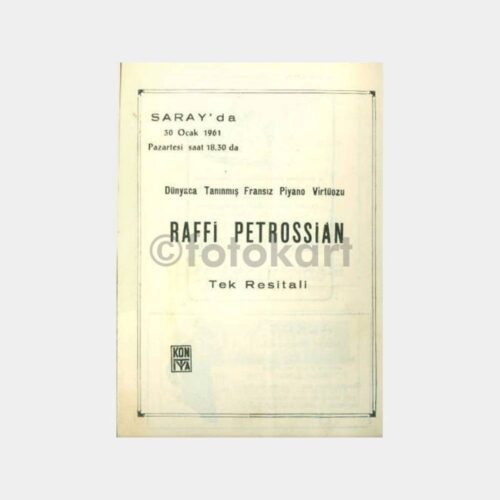 1961 Saray Konser - Raffi Petrossian Program