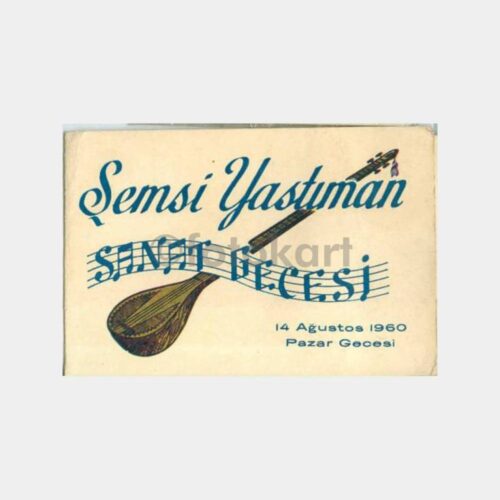 1960 Kırşehir - Şemsi Yastıman Konseri Davetiyesi
