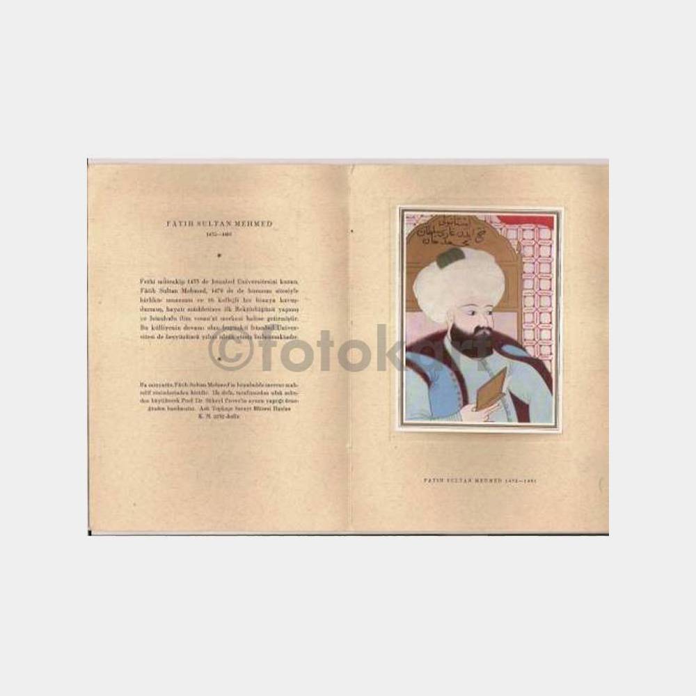 Fatih Sultan Mehmet Minyatürlü Tebrik Kartı