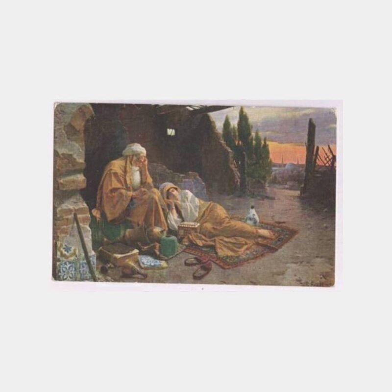 1918 İstanbul Minyatür Tablo Kartpostal