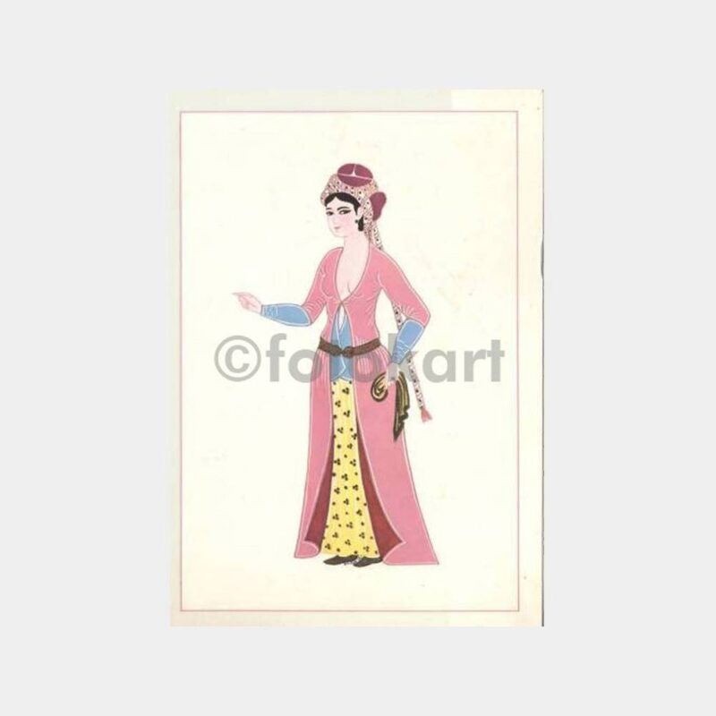 Gülbin Ünver Minyatürü - Folklor Tebrik Kartı