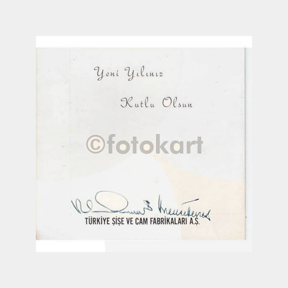 1970 Geçmişte Türk Camcılığı Minyatür Tebrik Kartı - Görsel 2