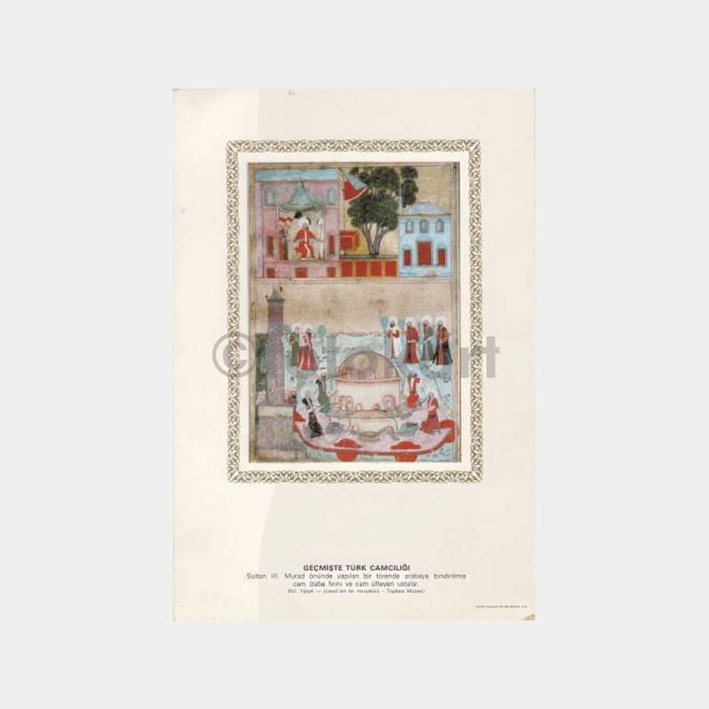 1970 Geçmişte Türk Camcılığı Minyatür Tebrik Kartı