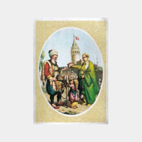 Galata Kulesi Şekerci Minyatür Resimli Kart