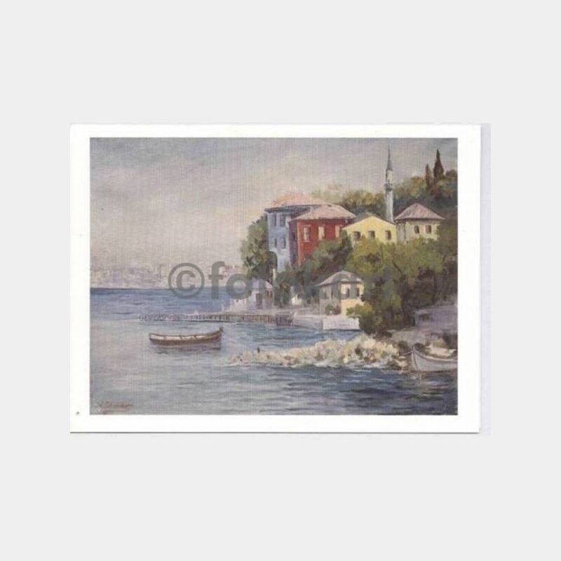 Ressam Nihal Atamer - Salacak Eski İskele Tebrik Kartı