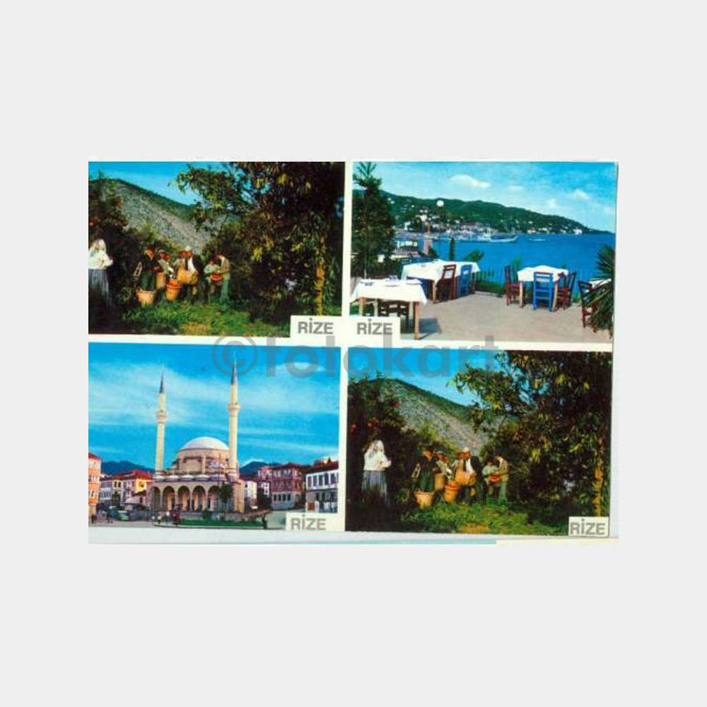 1969 Rize 4 Görünüş Kartpostal