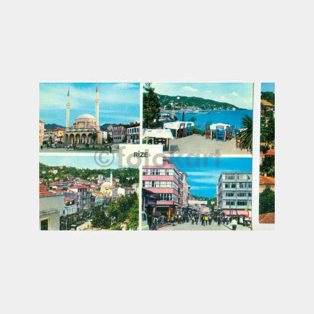 1973 Rize 4 Görünüş Kartpostal