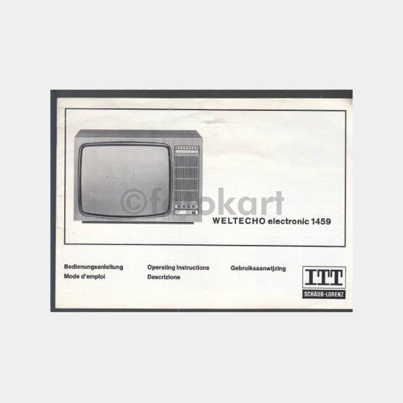 1974 Nordmende Televizyon Kullanma Kitapçığı