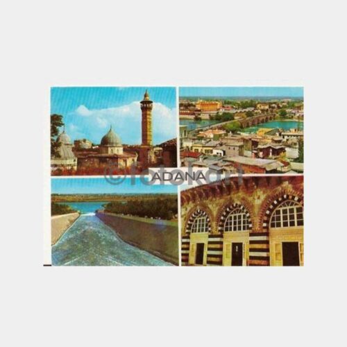 1977 Adana 4 Görünüş -Postadan Geçmiş- Kartpostal