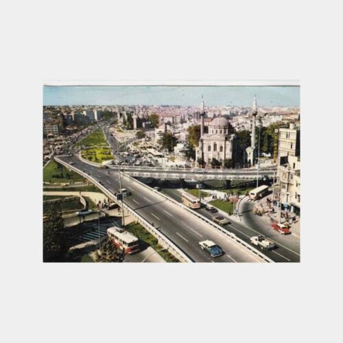 1982 İstanbul Aksaray Geçidi Görünüş Kartpostal