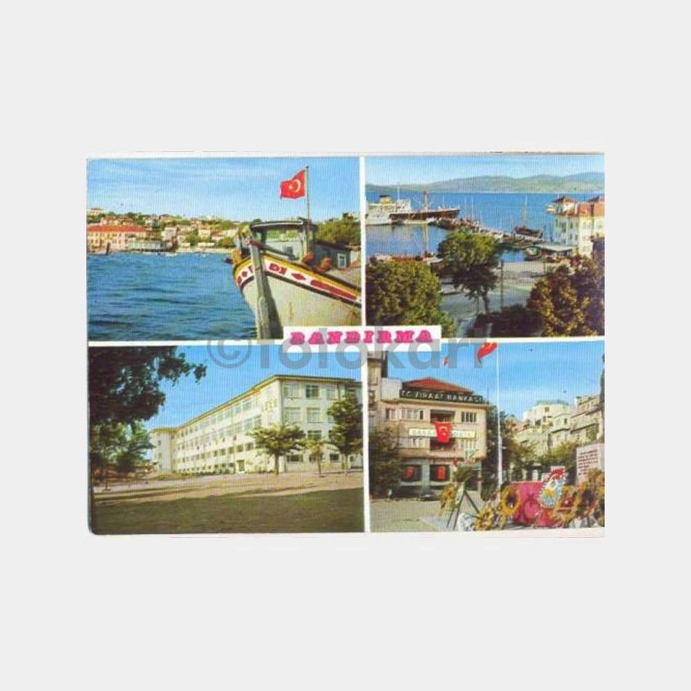 Bandırma 4 Değişik Görünüş Kartpostal