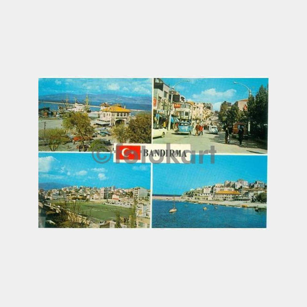 1978 Bandırma 4 Görünüş Kartpostal
