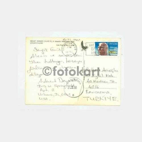 1991 Bandırma Varış Damgalı Kartpostal