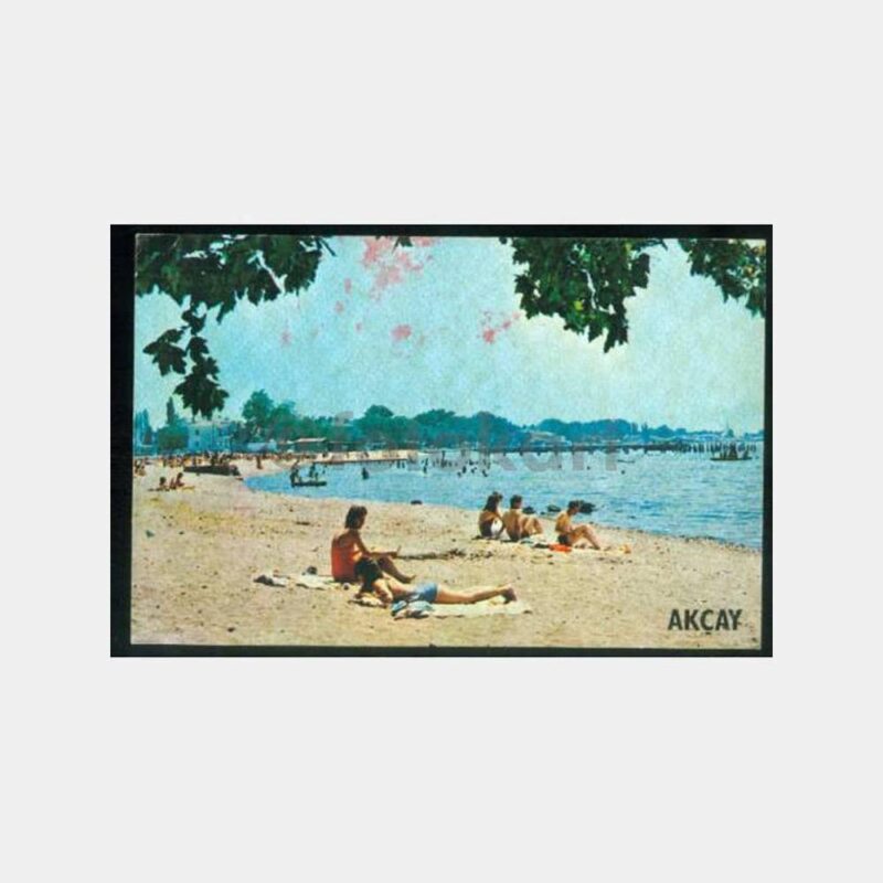 1965 Edremit Akçay Sahili Kartpostal