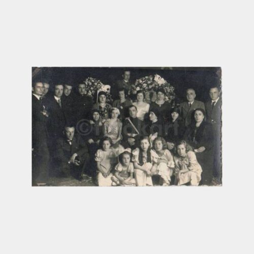 1930 Gelin Damat Evlilik Grup Fotoğraf