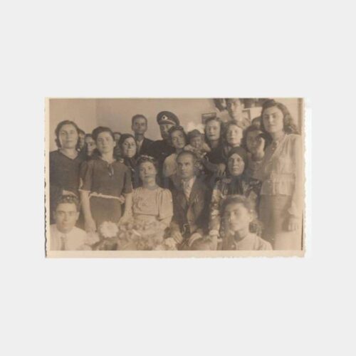 1936 Düğün Grubu Konulu Gelin Damat Fotoğraf