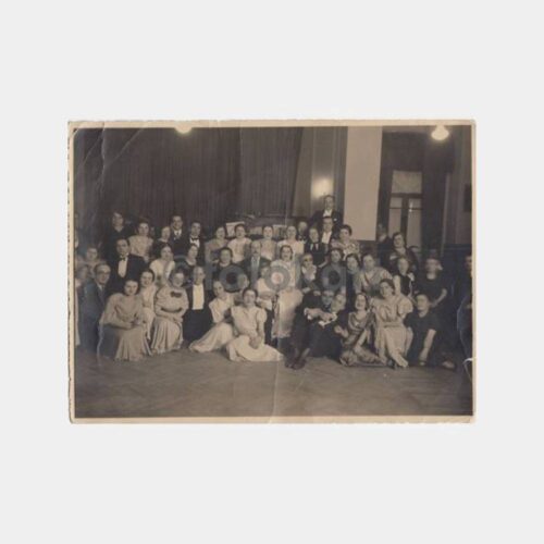 1955 Gelin Damat Düğün Grubu Belgesel Fotoğraf