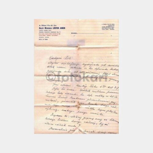 Beyoğlu Mühendis Antetli Mektup