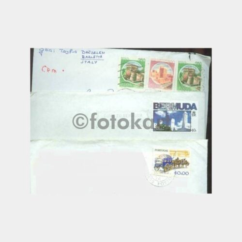 1970 Denizci Pullu Damgalı Mektup Zarfları