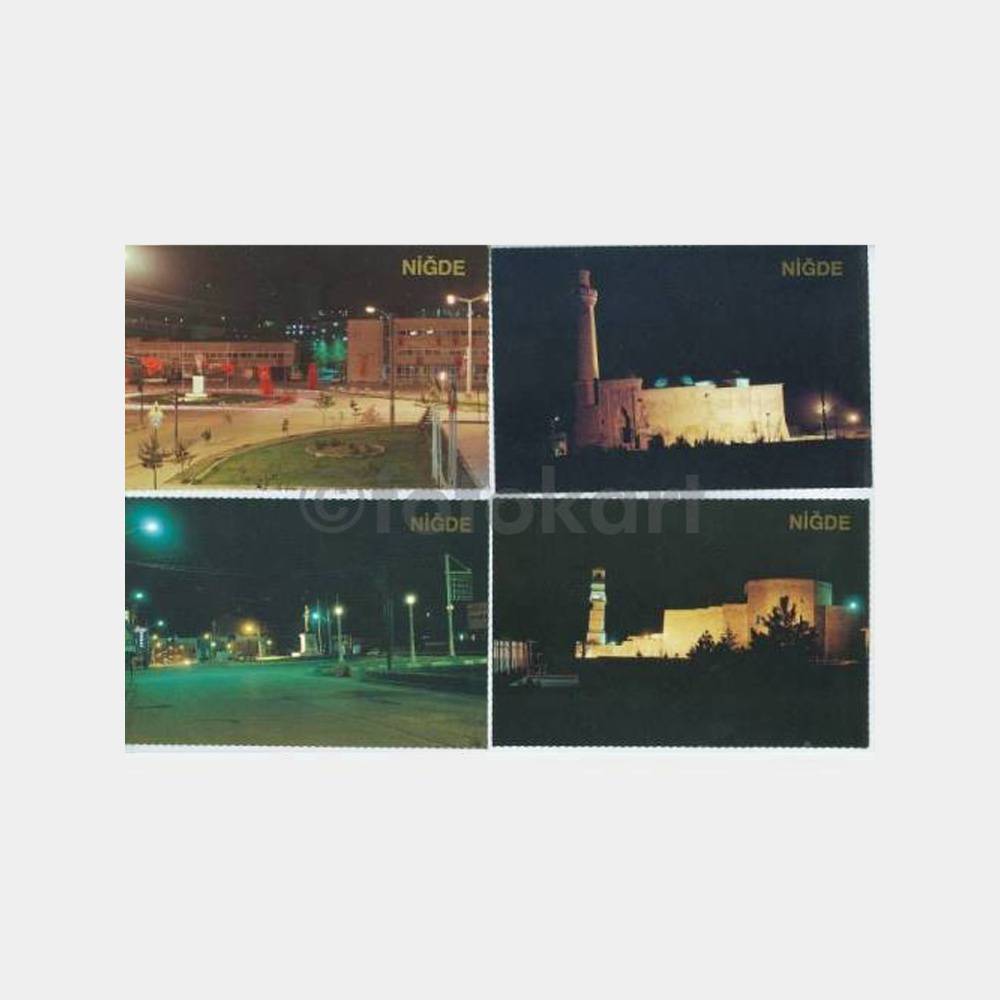 Niğde Gece Görünüşü 4 Adet Kartpostal