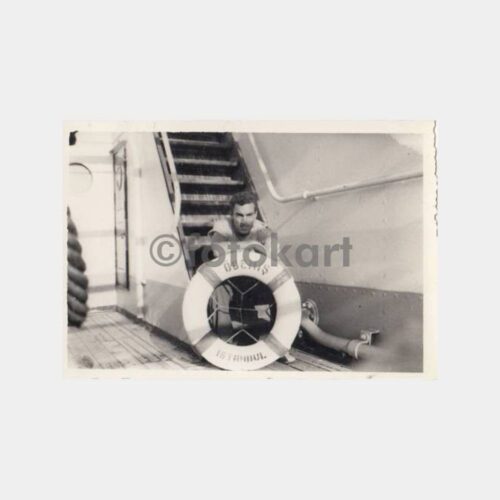 1950 Ödemiş Vapurunda Gemici Fotoğraf