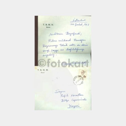 1963 Refik Koraltan Konulu Mektup