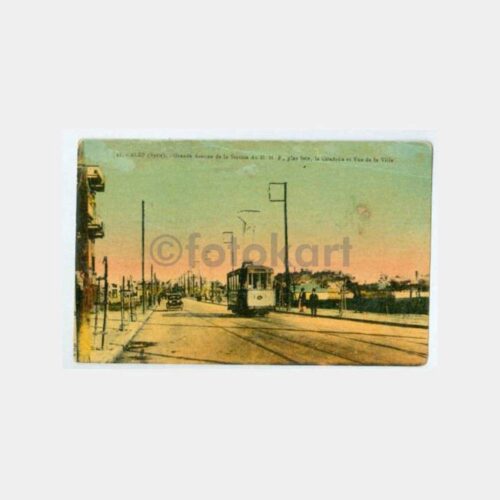 1910 Suriye Halep İstasyon Caddesi Görünüş Kartpostal
