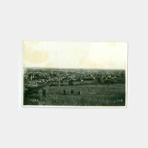 1932 Uşak Genel Görünüş Damgalı Fotokart