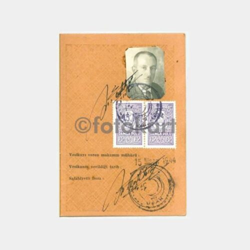 1944 Uşak -Damgalı- Tüccar Kartı