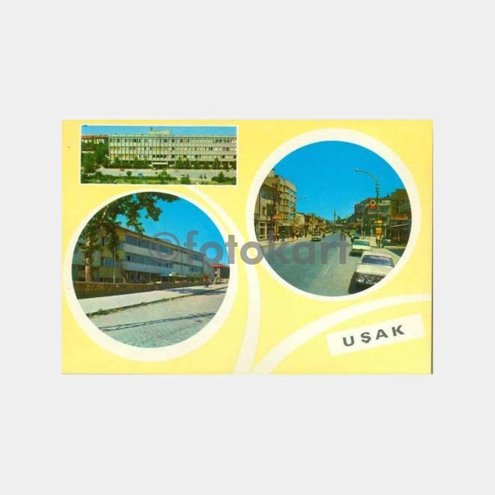 1978 Uşak 3 Değişik Görünüş Kartpostal