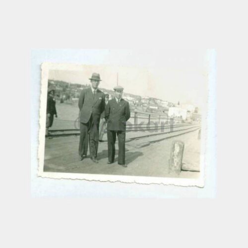 1930 Karadeniz Sahil Kasabası Vapur İskele Fotoğraf