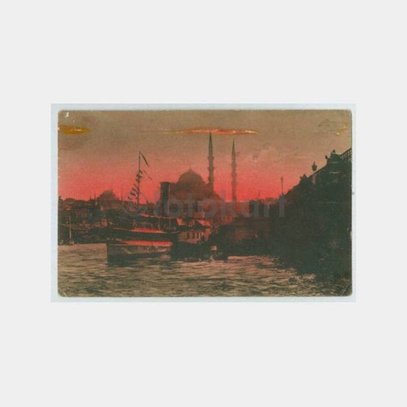 1910 Yenicami-Galata Köprüsü Vapur -Editör Rochat- Kartpostal